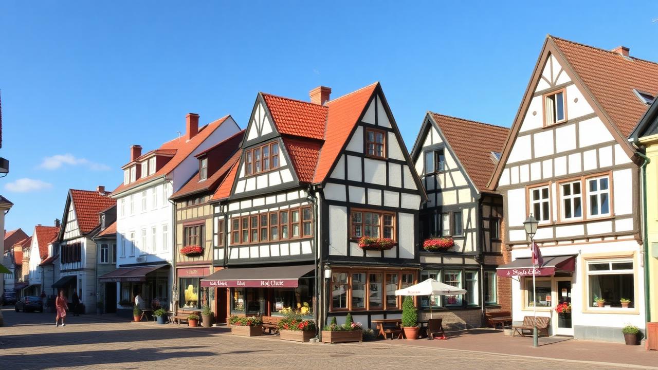 Historischer Marktplatz in Köthen mit sanierten Bürgerhäusern – Hausverwaltung Köthen