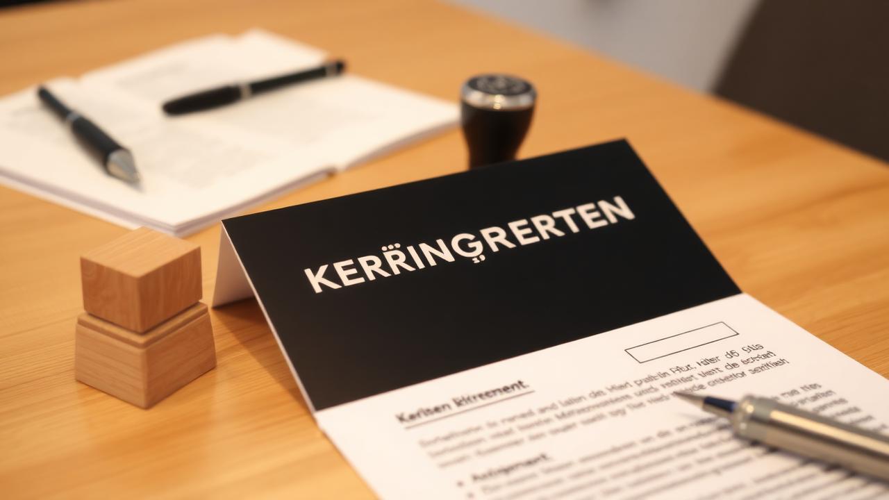 Kündigungsschreiben Hausverwaltung mit Stift und WEG-Vertrag auf Holztisch