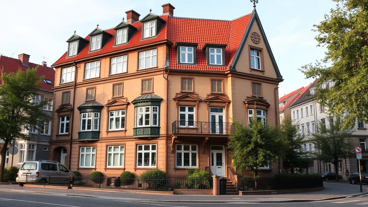 Sanierte Leipziger Gründerzeit-Eckvilla im Sonnenlicht – professionelle Hausverwaltung in Leipzig