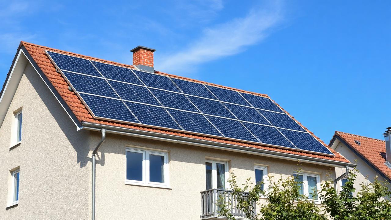 Photovoltaik-Anlage auf Dach eines städtischen Mehrfamilienhauses – Mieterstrom 2026